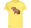 Детская футболка Капібара з пташкою Лимонный фото