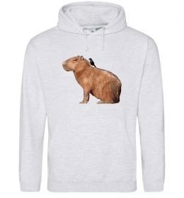 Женская толстовка (худи) Капібара з пташкою