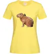 Женская футболка Капібара з пташкою Лимонный Женская футболка Капібара з пташкою Лимонный фото