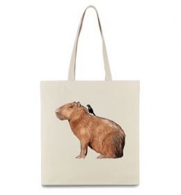 Эко-сумка Капібара з пташкою