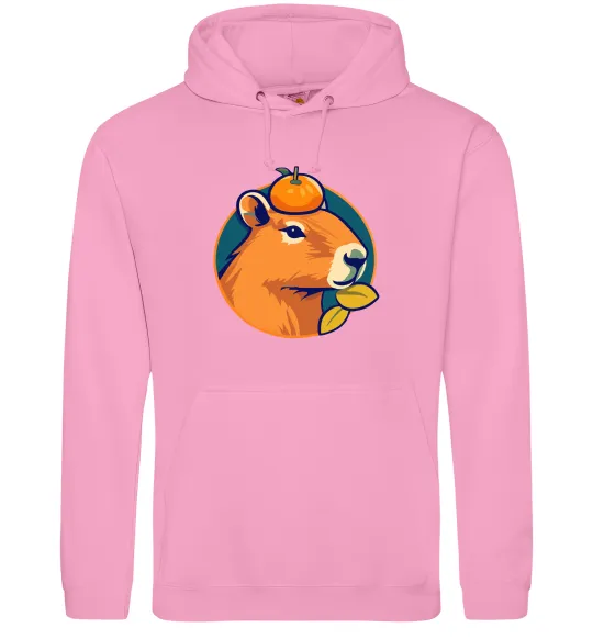 Чоловіча толстовка (худі) Капібара мандарин Рожевий фото