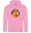 Чоловіча толстовка (худі) Капібара мандарин Рожевий фото
