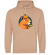 Жіноча толстовка (худі) Капібара мандарин Пісочний Жіноча толстовка (худі) Капібара мандарин Пісочний фото