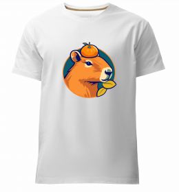 Чоловіча преміум футболка Капібара мандарин