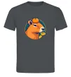 Мужская футболка Капібара мандарин Графит фото