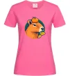 Жіноча футболка Капібара мандарин Яскраво-рожевий фото