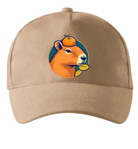 Кепка Капібара мандарин Пісочний фото
