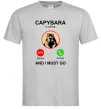 Чоловіча футболка Капібара телефонує Сірий Чоловіча футболка Капібара телефонує Сірий фото
