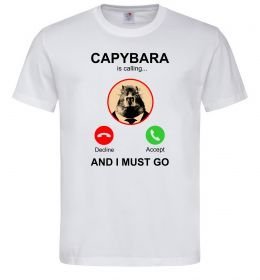 Мужская футболка Капібара телефонує Мужская футболка Капібара телефонує