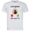 Чоловіча футболка Капібара телефонує Білий Чоловіча футболка Капібара телефонує Білий фото