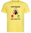 Чоловіча футболка Капібара телефонує Лимонний Чоловіча футболка Капібара телефонує Лимонний фото