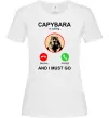 Жіноча футболка Капібара телефонує Білий Жіноча футболка Капібара телефонує Білий фото