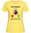 Жіноча футболка Капібара телефонує Лимонний Жіноча футболка Капібара телефонує Лимонний фото