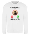 Свитшот Капібара телефонує Белый фото