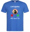 Чоловіча футболка Капібара телефонує Яскраво-синій Чоловіча футболка Капібара телефонує Яскраво-синій фото