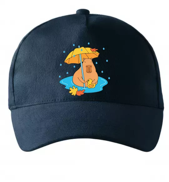 Кепка Осіння капібара Темно-синий фото