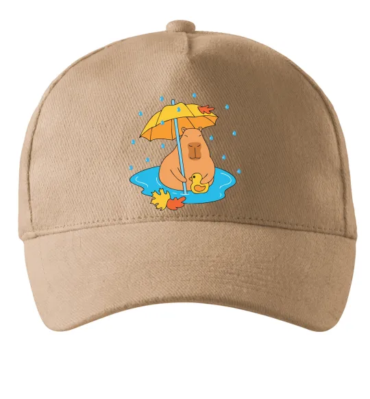 Кепка Осіння капібара Пісочний фото