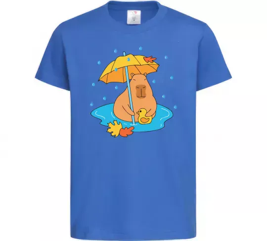 Детская футболка Осіння капібара Ярко-синий фото
