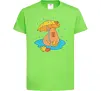 Детская футболка Осіння капібара Лаймовый фото