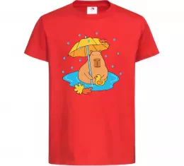 Детская футболка Capybara Potter Красный фото