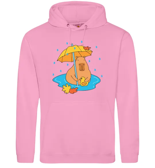 Жіноча толстовка (худі) Осіння капібара Рожевий фото