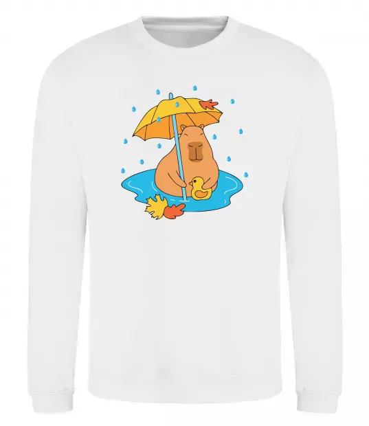 Свитшот Осіння капібара Белый фото