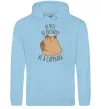 Чоловіча толстовка (худі) Be nice Be friendly Be a Capybara Блакитний фото