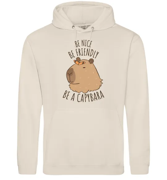 Чоловіча толстовка (худі) Be nice Be friendly Be a Capybara Таш фото