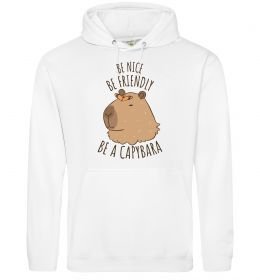 Женская толстовка (худи) Be nice Be friendly Be a Capybara