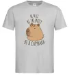 Мужская футболка Be nice Be friendly Be a Capybara Серый фото
