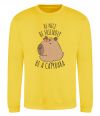 Свитшот Be nice Be friendly Be a Capybara Солнечно желтый фото