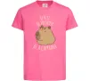 Детская футболка Be nice Be friendly Be a Capybara Ярко-розовый фото