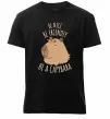 Мужская премиум футболка Be nice Be friendly Be a Capybara Черный фото