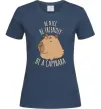 Женская футболка Be nice Be friendly Be a Capybara Темно-синий фото
