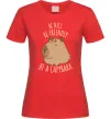 Женская футболка Be nice Be friendly Be a Capybara Красный фото