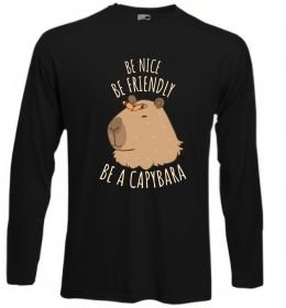 Лонгслив Be nice Be friendly Be a Capybara