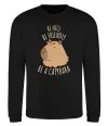 Свитшот Be nice Be friendly Be a Capybara Черный фото