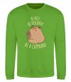 Свитшот Be nice Be friendly Be a Capybara Лаймовый фото