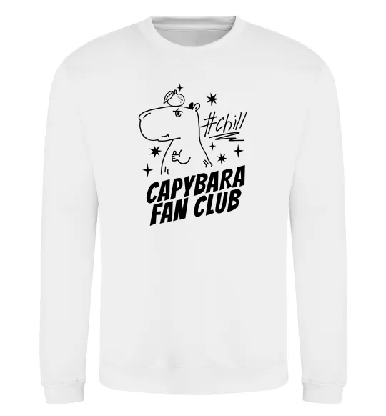Свитшот Capybara fan club Белый фото