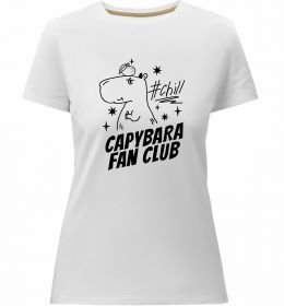 Женская премиум футболка Capybara fan club