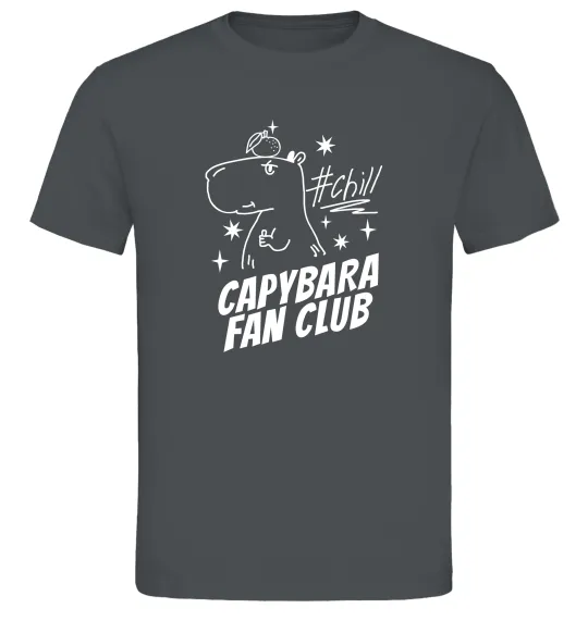 Чоловіча футболка Capybara fan club Графіт фото