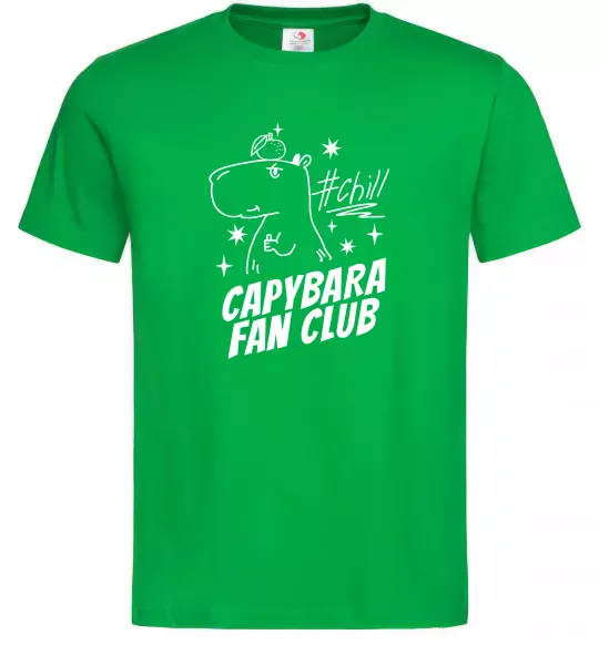Чоловіча футболка Capybara fan club Зелений фото