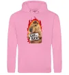 Мужская толстовка (худи) Capybara EAT the RICH Розовый фото