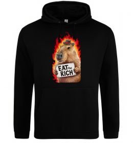 Чоловіча толстовка (худі) Capybara EAT the RICH Чоловіча толстовка (худі) Capybara EAT the RICH