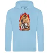 Мужская толстовка (худи) Capybara EAT the RICH Голубой фото