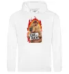 Женская толстовка (худи) Capybara EAT the RICH Белый фото