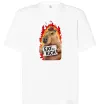 Футболка Оверсайз Capybara EAT the RICH Белый фото