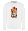 Свитшот Capybara EAT the RICH Белый фото