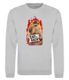 Свитшот Capybara EAT the RICH Серый меланж Свитшот Capybara EAT the RICH Серый меланж фото
