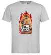 Чоловіча футболка Capybara EAT the RICH Сірий Чоловіча футболка Capybara EAT the RICH Сірий фото